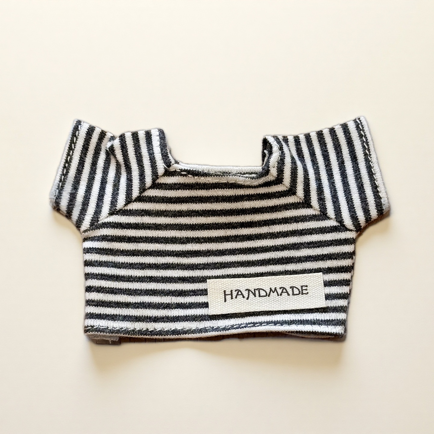 Basic Stripe Mini Doll T-Shirt Cute Handmade Top for 10-17cm Plush Stuffed Dolls
