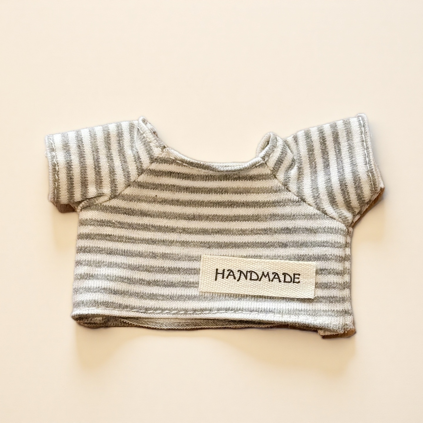 Basic Stripe Mini Doll T-Shirt Cute Handmade Top for 10-17cm Plush Stuffed Dolls