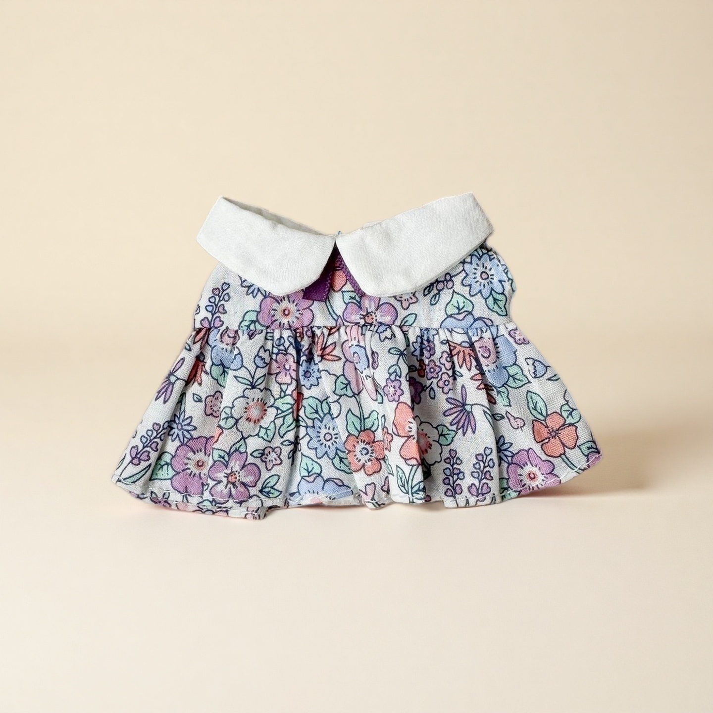 Sweet Floral Cotton Doll Dress Clothes for 10-15cm Plush Cotton Stuffed Dolls