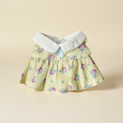 Sweet Floral Cotton Doll Dress Clothes for 10-15cm Plush Cotton Stuffed Dolls