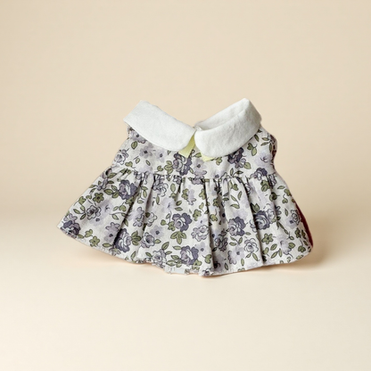 Sweet Floral Cotton Doll Dress Clothes for 10-15cm Plush Cotton Stuffed Dolls