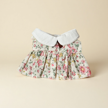 Sweet Floral Cotton Doll Dress Clothes for 10-15cm Plush Cotton Stuffed Dolls