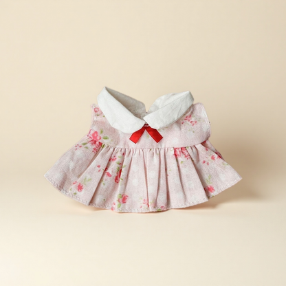Sweet Floral Cotton Doll Dress Clothes for 10-15cm Plush Cotton Stuffed Dolls