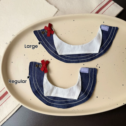 Nautical Cape & Hat Set for 10-15cm Dolls - Navy Striped Cloak with Sailor Hat