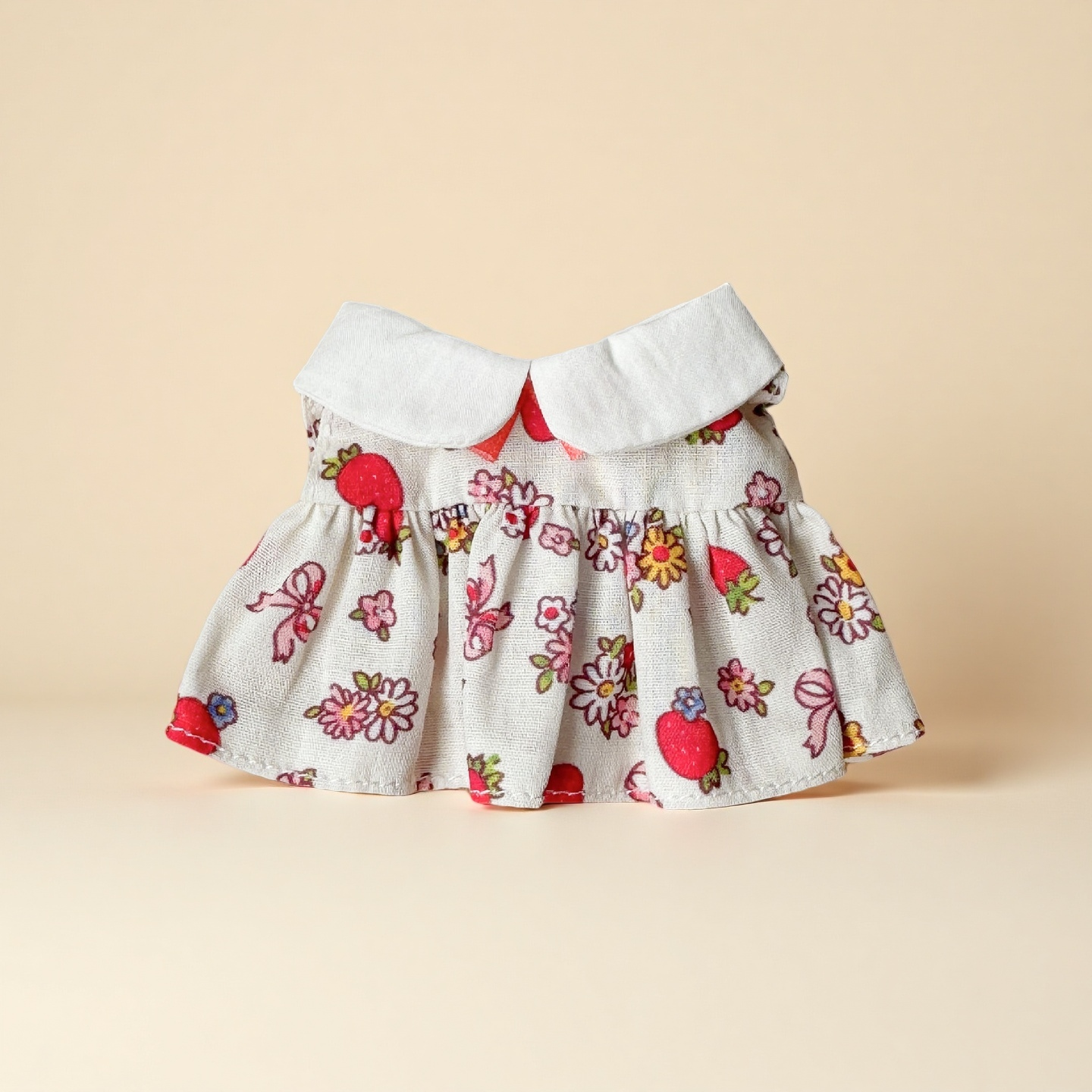 Sweet Floral Cotton Doll Dress Clothes for 10-15cm Plush Cotton Stuffed Dolls