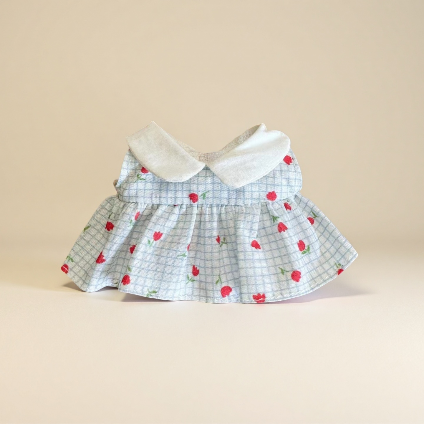 Sweet Floral Cotton Doll Dress Clothes for 10-15cm Plush Cotton Stuffed Dolls